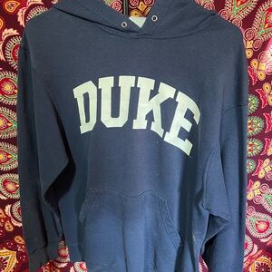 Fruit of the Loom Dark Blue Hoodie with White Print
